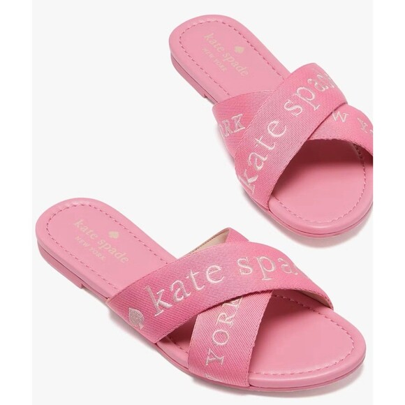 Kate Spade Piper Slide Slides Pink Sandal Shoe Women’s Size 8 KH121 - Picture 4 of 7